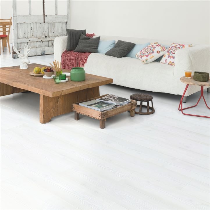 	Laminaat Quick Step Impressive Ultra Hydroseal Witte Planken IMU1859