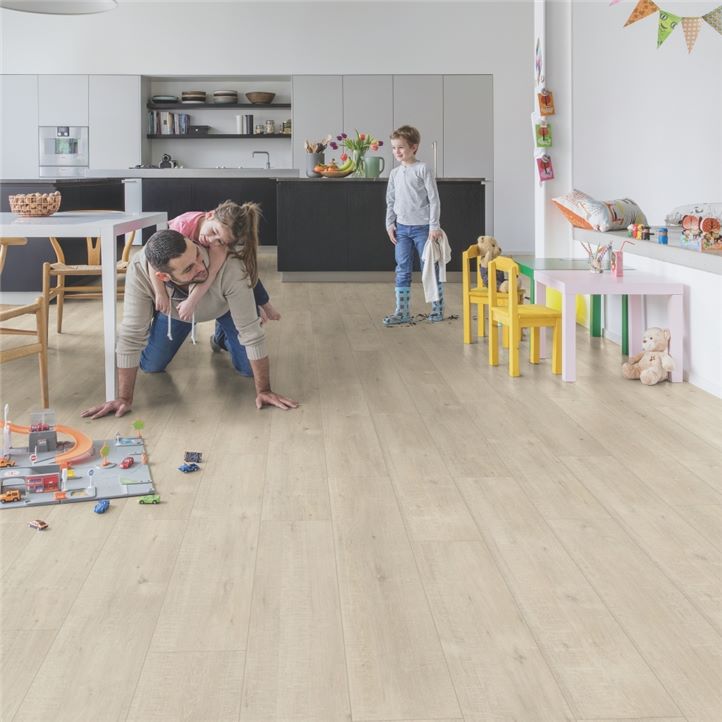 Laminaat Quick Step Impressive Hydroseal Beige Eik Zaagsnedes IM1857 Laminaat Quick Step Impressive Hydroseal Beige Eik Zaagsnedes IM1857
